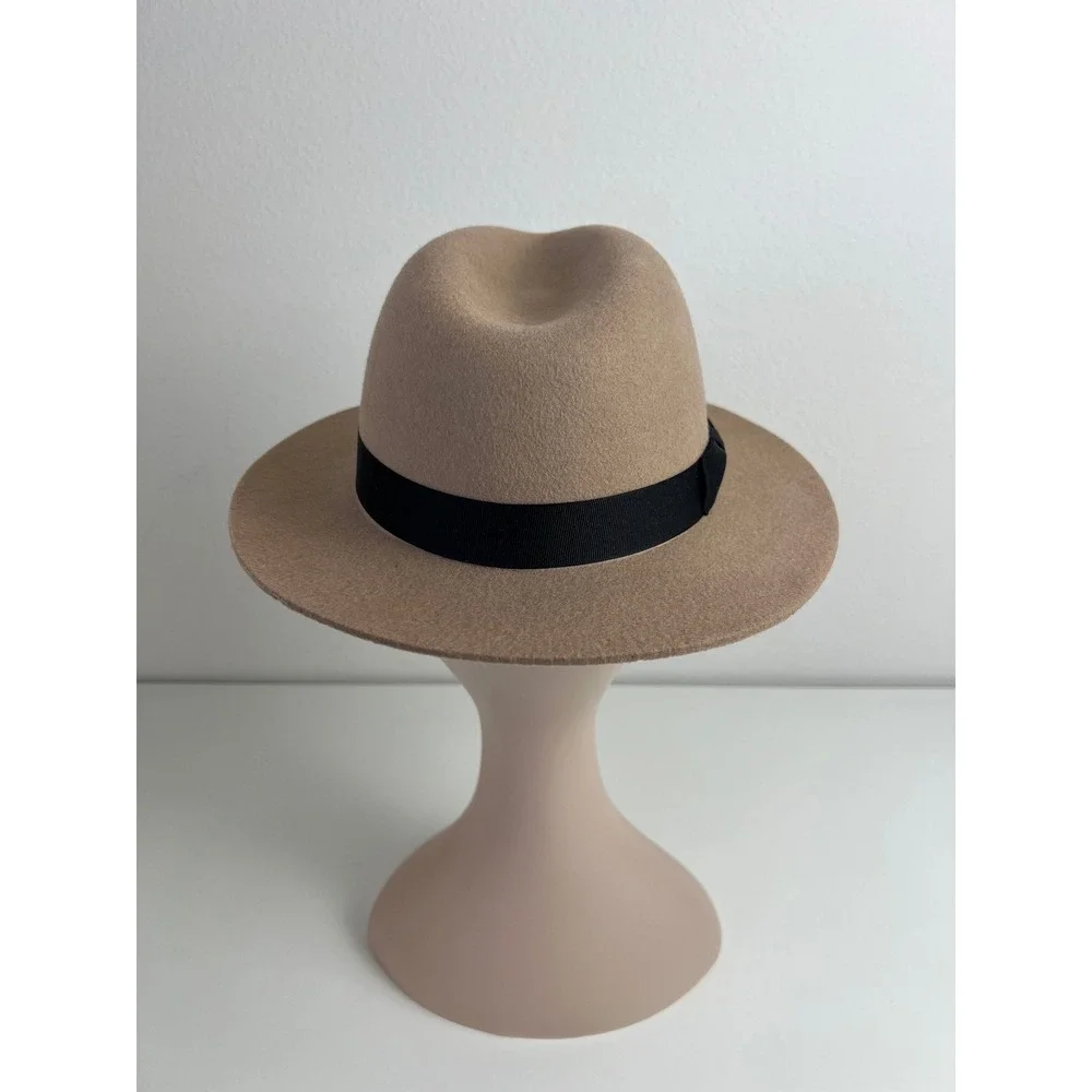Lack of Color Kids Tan Australian Wool Fedora Hat One Size Wide Brim Unisex